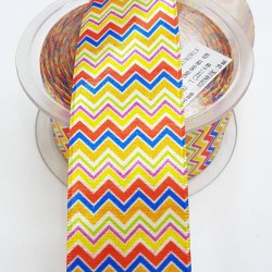 Baskılı Saten Kurdele 4 cm-DGK-1066