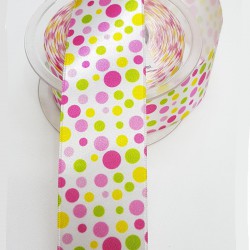 Baskılı Saten Kurdele 4 cm-DGK-1068