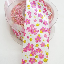 Baskılı Saten Kurdele 4 cm-DGK-1069