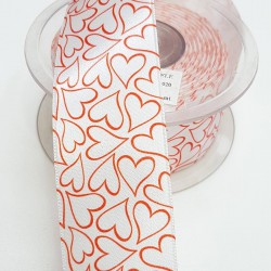 Baskılı Saten Kurdele 4 cm-DGK-1070