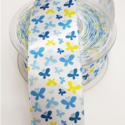 Baskılı Saten Kurdele 4 cm-DGK-1071