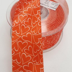 Baskılı Saten Kurdele 4 cm-DGK-1072