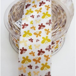 Baskılı Saten Kurdele 4 cm-DGK-1075