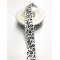 Siyah Beyaz Leopar Desenli Grogren Kurdele 2,5 cm-DGK-1090