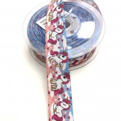 Unicorn Desenli Grogren Kurdele 2,5 cm-DGK-1105