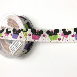 Dondurma Desenli Grogren Kurdele 2,5 cm-DGK-1121