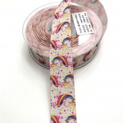 Unicorn Desenli Grogren Kurdele 2,5 cm-DGK-1132