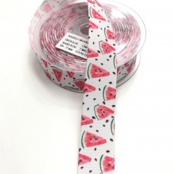 Karpuz Desenli Grogren Kurdele 2,5 cm-DGK-1136