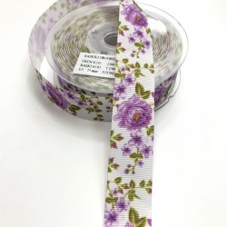 Çiçek Desenli Grogren Kurdele 2,5 cm-DGK-1145