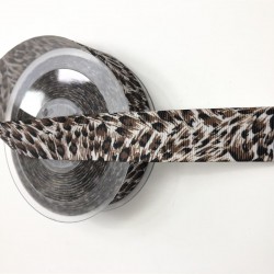 Leopar Desenli Grogren Kurdele 2,5 cm-DGK-1155