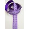 Mor Beyaz Baskılı Kurdele 2,5 cm-DGK-1156