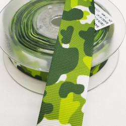 Kamuflaj Desenli Baskılı Kurdele 2,5 cm-DGK-1184 Kamuflaj Desenli Baskılı Kurdele 2,5 cm-DGK-1184