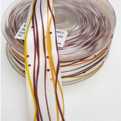 Baskılı Saten Kurdele 2,5 cm-DGK-1203