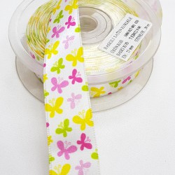 Baskılı Saten Kurdele 2,5 cm-DGK-1204