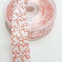 Baskılı Saten Kurdele 2,5 cm-DGK-1208