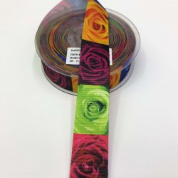 Baskılı Saten Kurdele 2,5 cm-DGK-1227