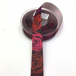 Baskılı Saten Kurdele 2,5 cm-DGK-1234