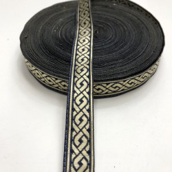 Desenli Lacivert Baskılı Kurdele 2 cm-DGK-1243 Desenli Lacivert Baskılı Kurdele 2 cm-DGK-1243