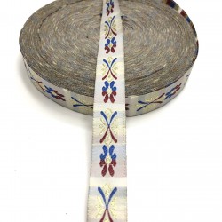 Desenli Renkli Baskılı Kurdele 2 cm-DGK-1245 Desenli Renkli Baskılı Kurdele 2 cm-DGK-1245
