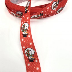 Yılbaşı Kar Adam Desenli Grogren Kurdele-DGK-1454