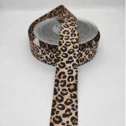 Leopar Desenli Saten Kurdele-DGK-1455 Leopar Desenli Saten Kurdele-DGK-1455