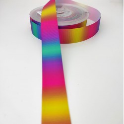 Rengarenk Gökkuşağı Desenli Grogren Kurdele-DGK-1463