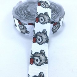 Sevimli Köpek Desenli Grogren Kurdele-DGK-1475