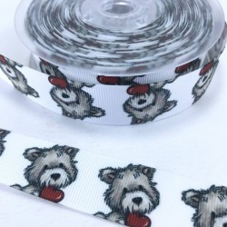 Sevimli Köpek Desenli Grogren Kurdele-DGK-1475