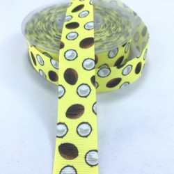 Sarı Hindistan Cevizi Desenli Grogren Kurdele-DGK-1480