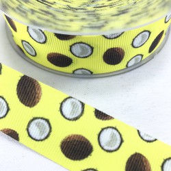 Sarı Hindistan Cevizi Desenli Grogren Kurdele-DGK-1480