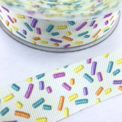 Krem Renkli Şeker Desenli Grogren Kurdele-DGK-1482 Krem Renkli Şeker Desenli Grogren Kurdele-DGK-1482