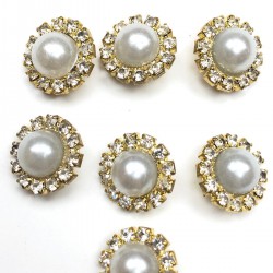 Altın Sarısı Desenli Taşlı Abiye Düğme-DGM-1008 Altın Sarısı Desenli Taşlı Abiye Düğme-DGM-1008