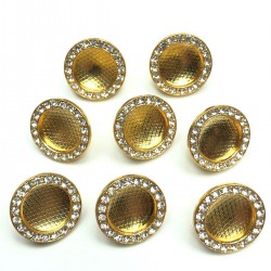 Şeffaf Gold Kasalı Plastik Düğme-DGM-1010 Şeffaf Gold Kasalı Plastik Düğme-DGM-1010