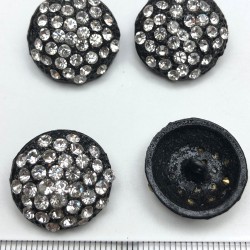 Siyah Şık Taşlı Metal Abiye Düğme-DGM-1017 Siyah Şık Taşlı Metal Abiye Düğme-DGM-1017