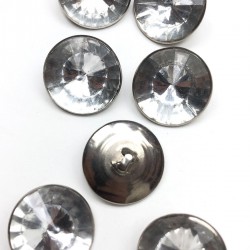 Şeffaf Metal Kasalı Plastik Taşlı Düğme-DGM-1025 Şeffaf Metal Kasalı Plastik Taşlı Düğme-DGM-1025