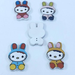 Kedi Desenli Renkli Düğme-DGM-1032 Kedi Desenli Renkli Düğme-DGM-1032