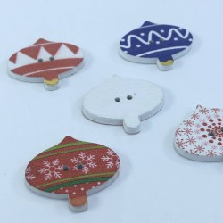 Mantar Desenli Renkli Düğme-DGM-1034 Mantar Desenli Renkli Düğme-DGM-1034