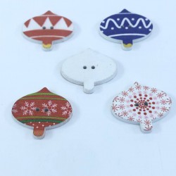 Mantar Desenli Renkli Düğme-DGM-1034 Mantar Desenli Renkli Düğme-DGM-1034