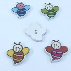 Arı Desenli Renkli Düğme-DGM-1039 Arı Desenli Renkli Düğme-DGM-1039