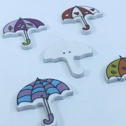 Şemsiye Desenli Renkli Düğme-DGM-1040 Şemsiye Desenli Renkli Düğme-DGM-1040