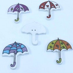 Şemsiye Desenli Renkli Düğme-DGM-1040 Şemsiye Desenli Renkli Düğme-DGM-1040