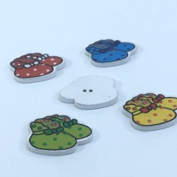 Ayakkabı Desenli Renkli Düğme-DGM-1041 Ayakkabı Desenli Renkli Düğme-DGM-1041