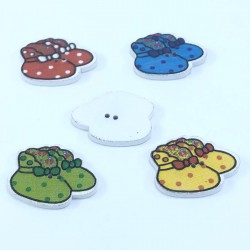 Ayakkabı Desenli Renkli Düğme-DGM-1041 Ayakkabı Desenli Renkli Düğme-DGM-1041