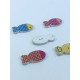 Balık Desenli Renkli Düğme-DGM-1042