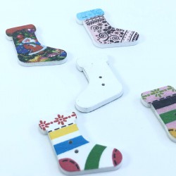 Ayak Desenli Renkli Düğme-DGM-1047 Ayak Desenli Renkli Düğme-DGM-1047