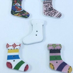 Ayak Desenli Renkli Düğme-DGM-1047 Ayak Desenli Renkli Düğme-DGM-1047