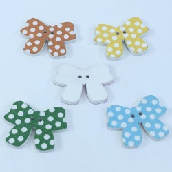 Fiyonk Desenli Renkli Düğme-DGM-1053 Fiyonk Desenli Renkli Düğme-DGM-1053