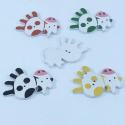 İnek Desenli Renkli Düğme-DGM-1054 İnek Desenli Renkli Düğme-DGM-1054