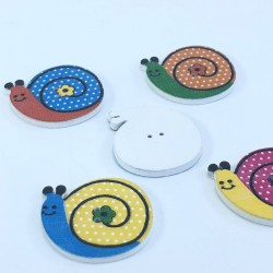 Salyangoz Desenli Renkli Düğme-DGM-1058 Salyangoz Desenli Renkli Düğme-DGM-1058