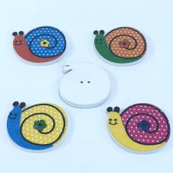 Salyangoz Desenli Renkli Düğme-DGM-1058 Salyangoz Desenli Renkli Düğme-DGM-1058